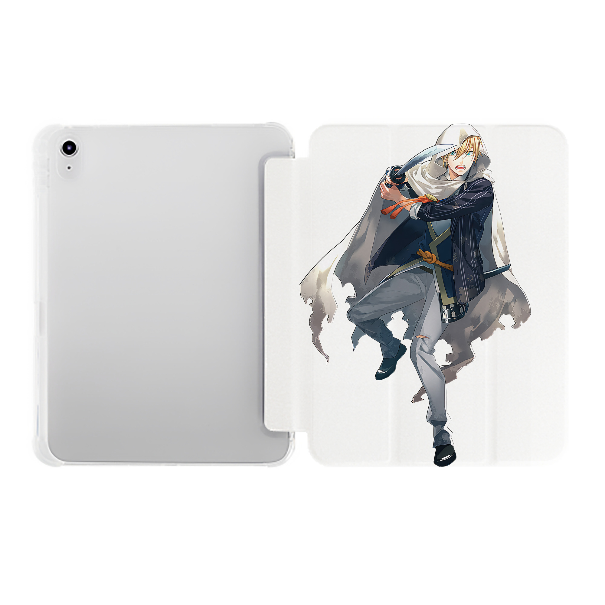 （画像用） 刀剣乱舞 Touken Ranbu IPad ケース ペン収納付き 三つ折りスタンド PUレザー×シリコン 対応機種9.5/10.5/10.9インチ